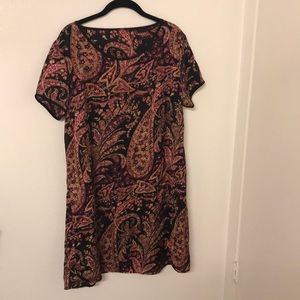 Splash paisley print dress